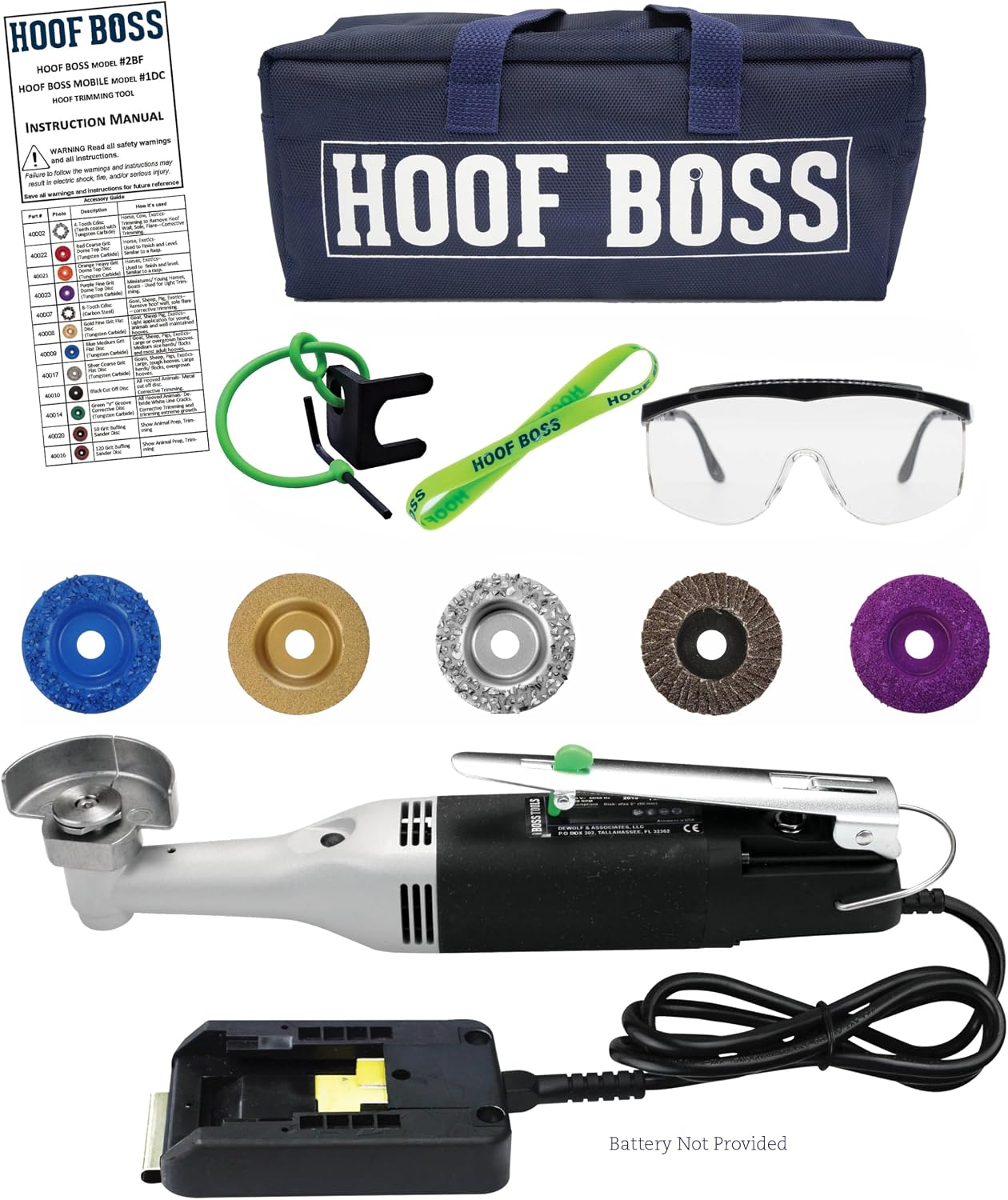 Hoof Boss Goat Hoof Trimmers, Complete Mobile Set, 20V Battery Not Included