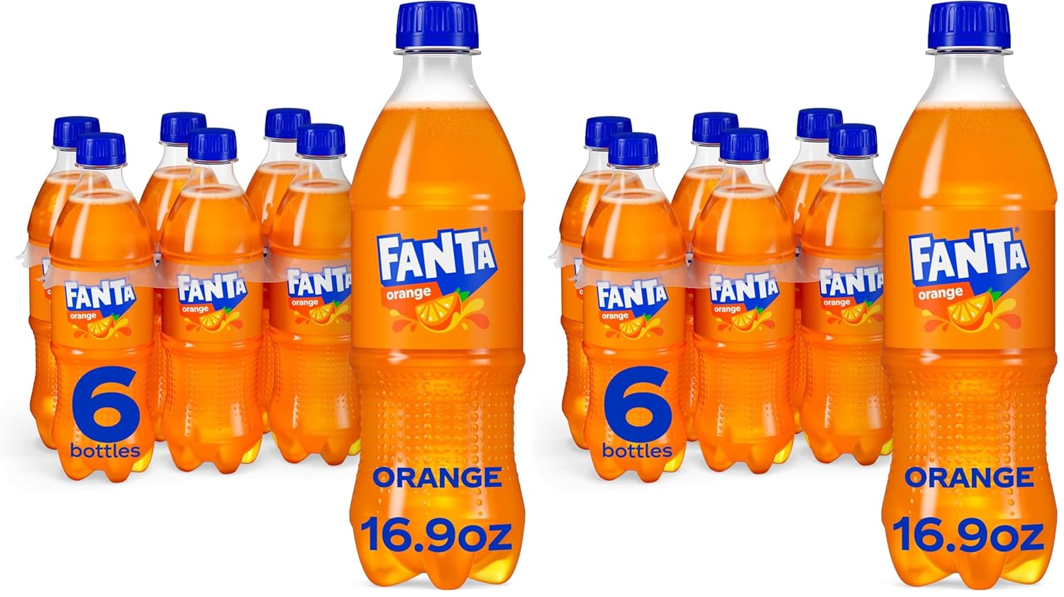 Fanta Orange Soda Fruit Flavored Soft Drink, 16.9 fl oz, 12 Pack