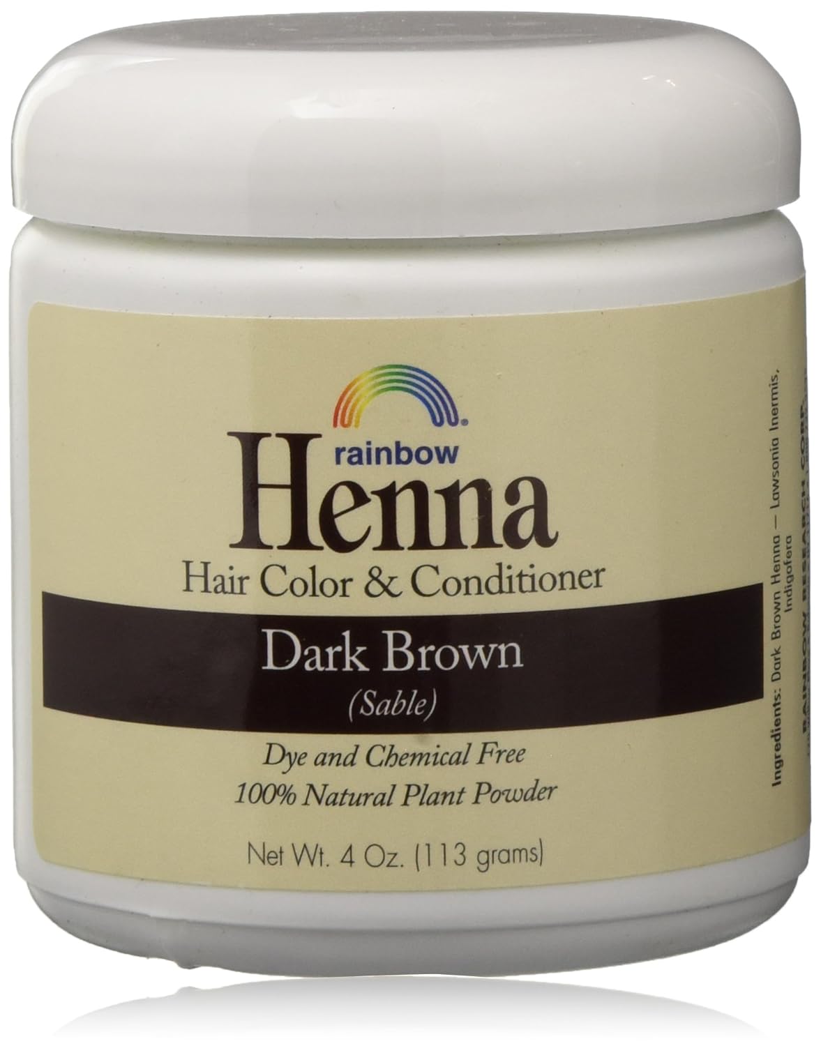 Rainbow Henna Persian Dark Brown Hair Color 4 Oz, (2 pack)