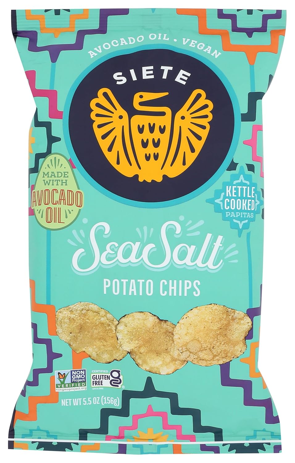 Siete Family Foods Sea Salt Potato Chips, 5.5 oz Bag