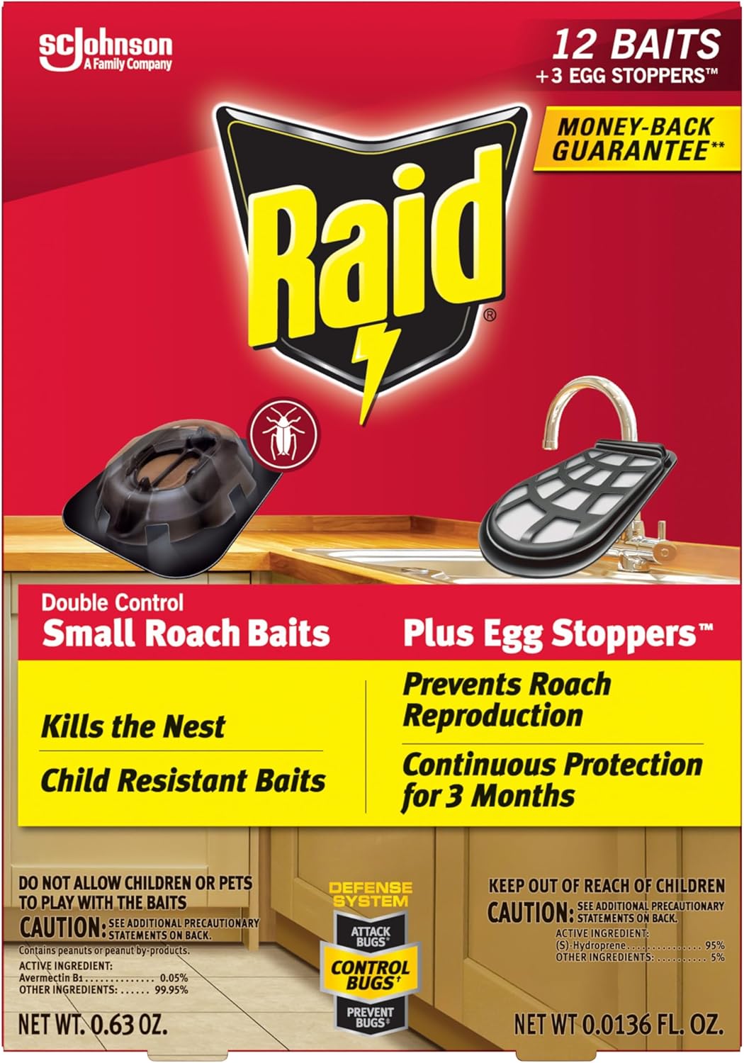 Raid Roach Killer Baits, Plus Egg Stoppers, 12 count