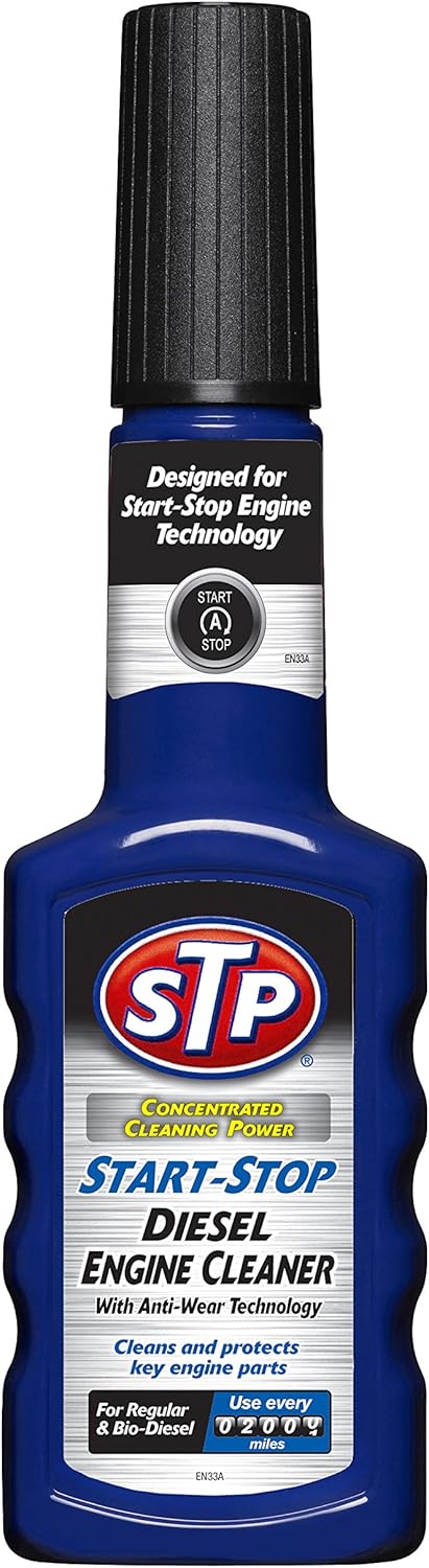 STP Start Stop Diesel Engine Cleaner 200 ml, Cleans and Protects Key Engine Components, Reduces Fuel Consumption and Emissions, Mechanical Car Cleaning Products, Made in the UK