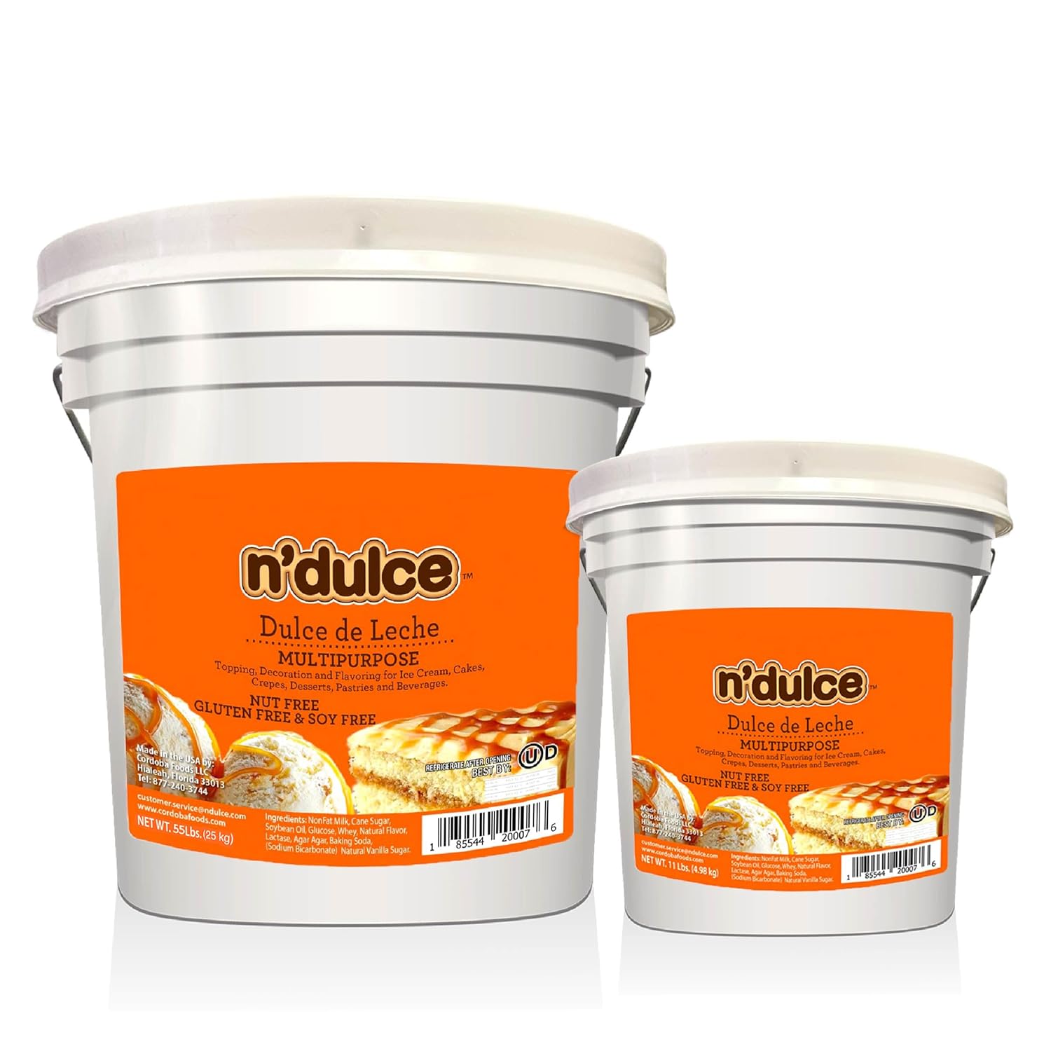 N’Dulce Dulce de Leche Multipurpose | Caramel for Coffee, Caramel Milk, Combine It with Coffee, Desserts, Cookies and Ice Cream - 11lbs