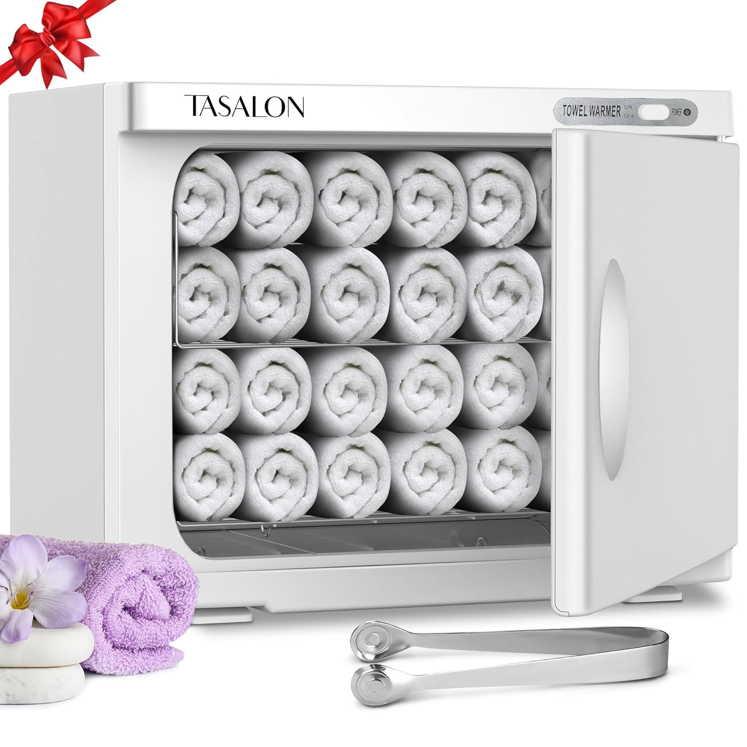 TASALON Professional Hot Towel Warmer Cabinet, 23L Large Capacity, Use for Facial Spa, Hair Beauty, Salon Equipment and Home, Perfect Temperature for Towel Warmer, Fits up to 72 Small Towels - White