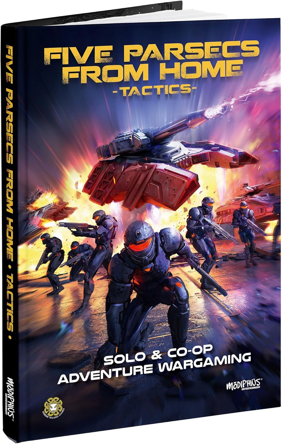Modiphius Entertainment: Five Parsecs from Home: Tactics - Hardcover RPG Book, Tabletop Roleplaying Game, New Setting & Mechanics, 212 pgs Full Color
