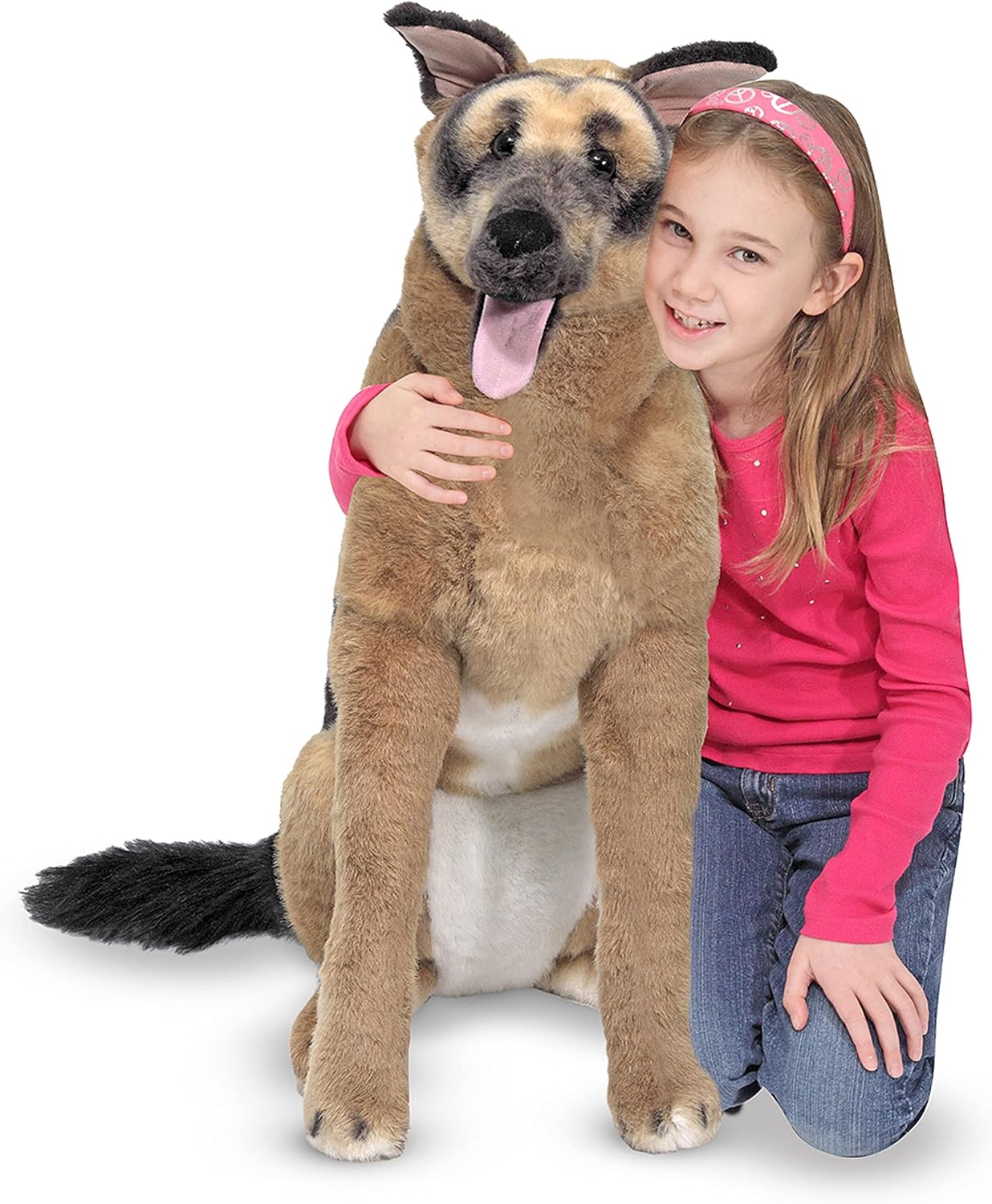 Melissa & Doug Giant German Shepherd - Lifelike Stuffed Animal Dog (Over 2 feet Tall)