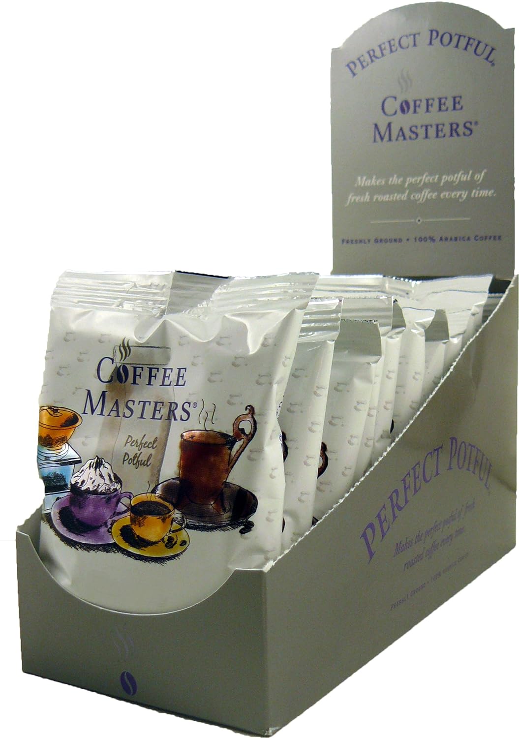 Coffee Masters Perfect Potful Vanilla Nut Creme Ground Coffee, 1.5-Ounce Packets (Pack of 12)