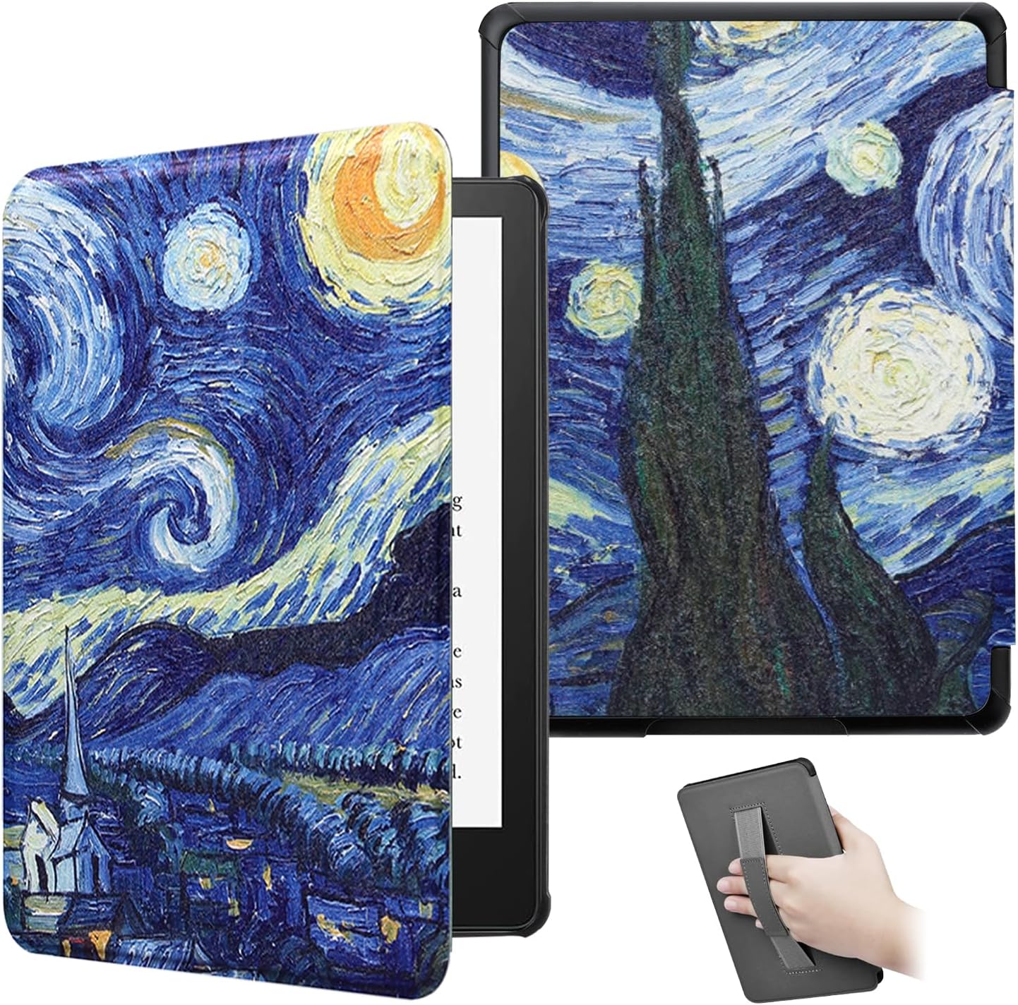 Case for 7'' Kindle Paperwhite 12th Generation and Kindle Colorsoft Signature Edition 2025 Released - Lightweight Durable Premium PU Leather New Cover with Hand Strap, Auto Wake/Sleep