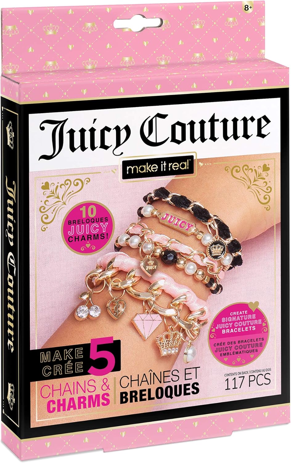 Make It Real Juicy Couture Mini Chains and Charms - Teenagers Friendship Jewellery Making Bracelet Kit - Gifts for Girls