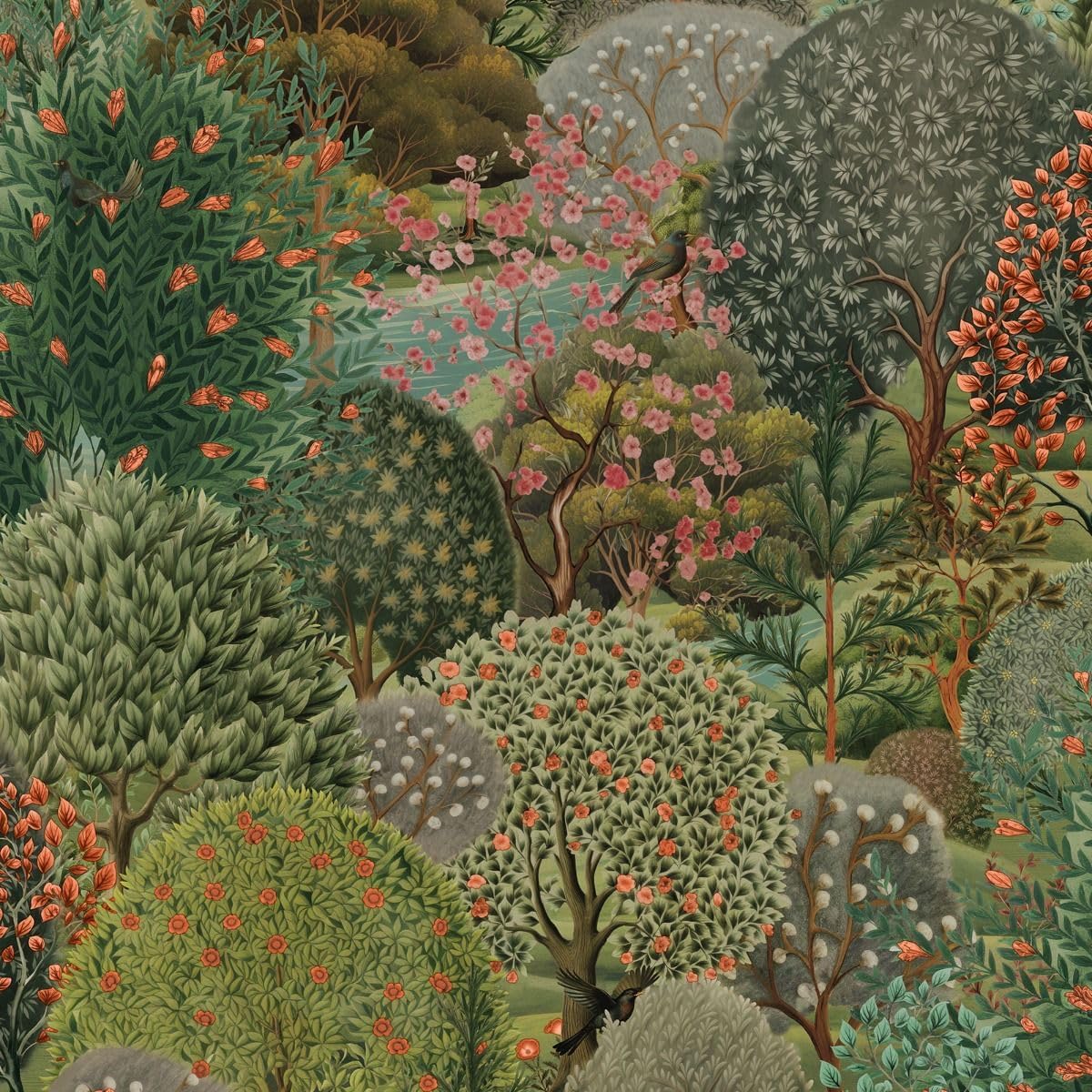 Holden Decor Tree Tapestry Green Wallpaper 13690