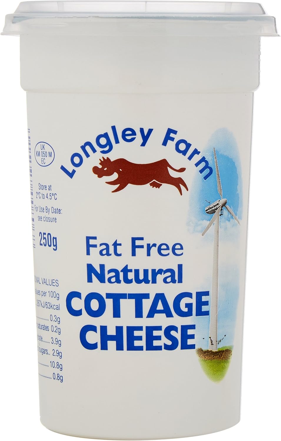 Longley Farm Fat Free Cottage Cheese, 250g