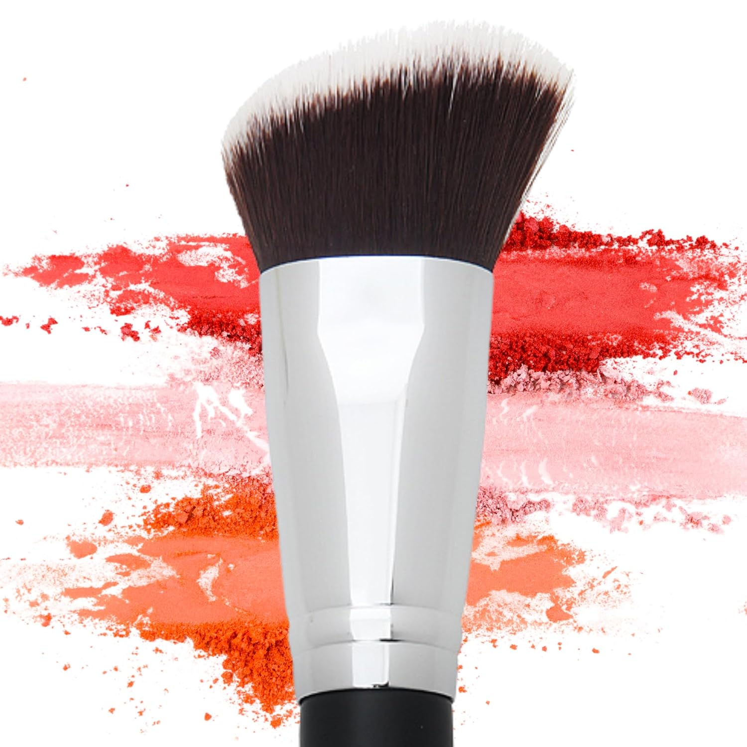Beauty Junkees Angled Blush Brush for Cheeks – Soft Angle for Precision Contouring and Definition Along Cheekbones with Liquid, Cream, Powder Blusher and Bronzer, Synthetic Bristles, No Shedding