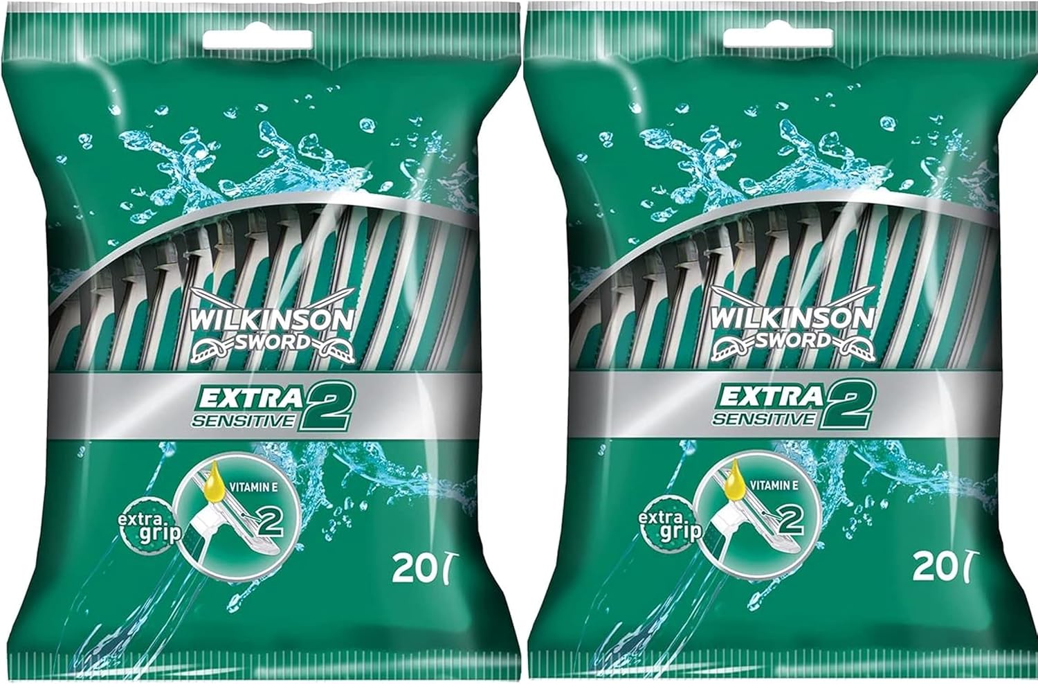 WILKINSON SWORD - Extra 2 Disposible Razors For Men | Sensitive Comfort | Pack of 40 Razors