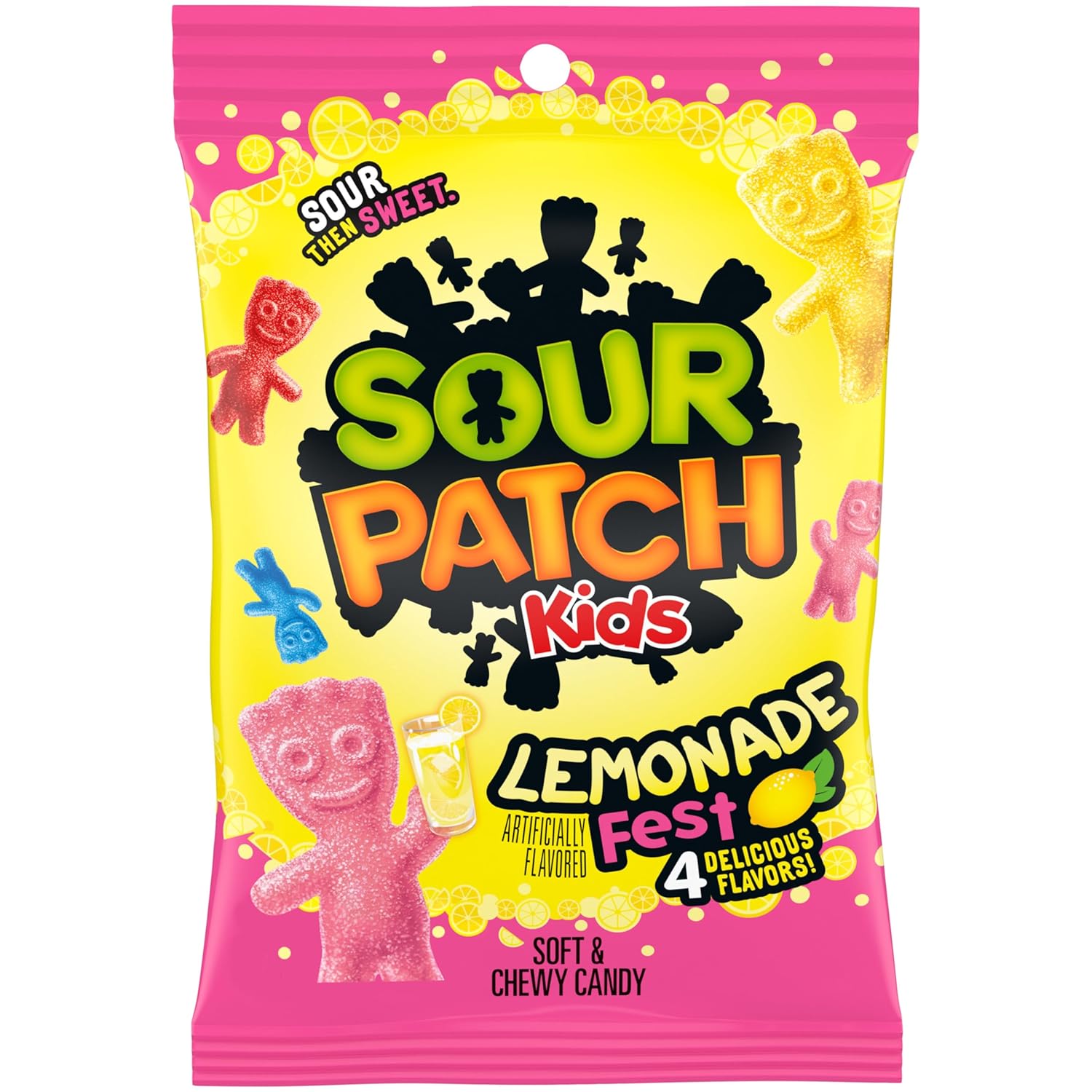 SOUR PATCH KIDS Lemonade Fest Soft & Chewy Candy, 8.02 oz (Pack of 8)