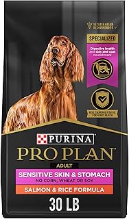 Purina Pro Plan Sensitive Skin and Stomach Dog Food Salmon and Rice Formula - 30 lb. Bag