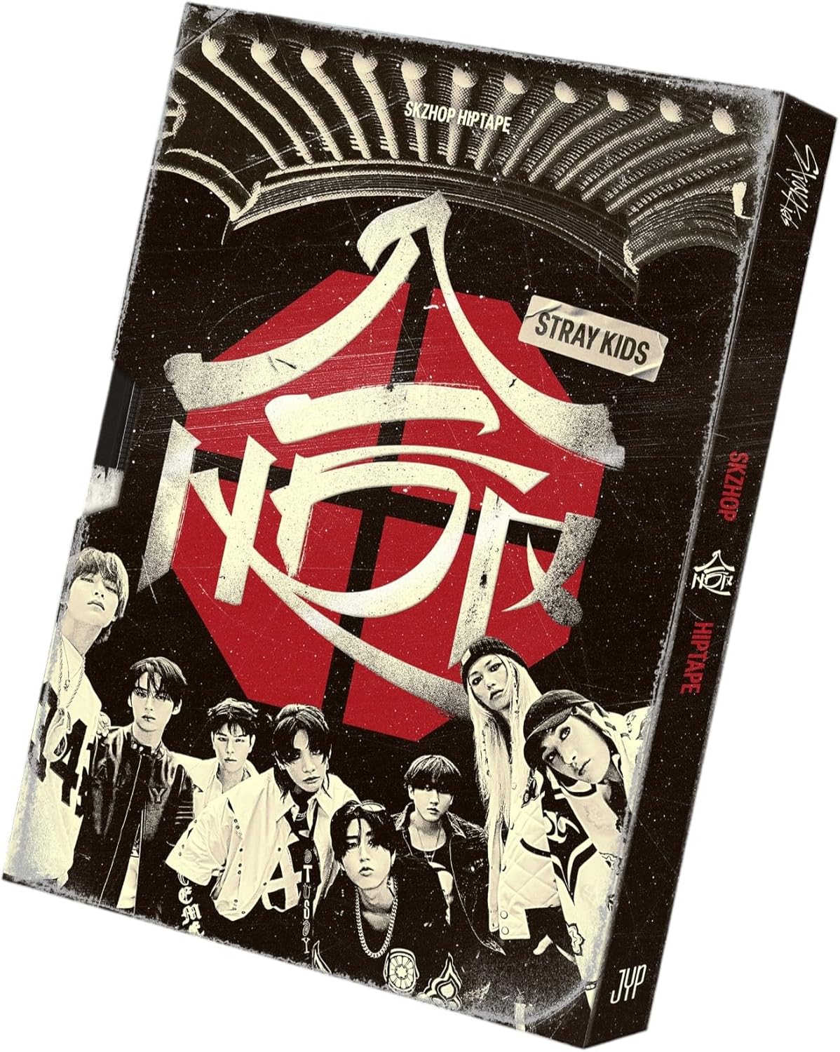 Generic Stray Kids Music Album HIPTAPE [HOP] SKZHOP Ver, 1.5 cm x 15 cm x 22 cm, Black or White