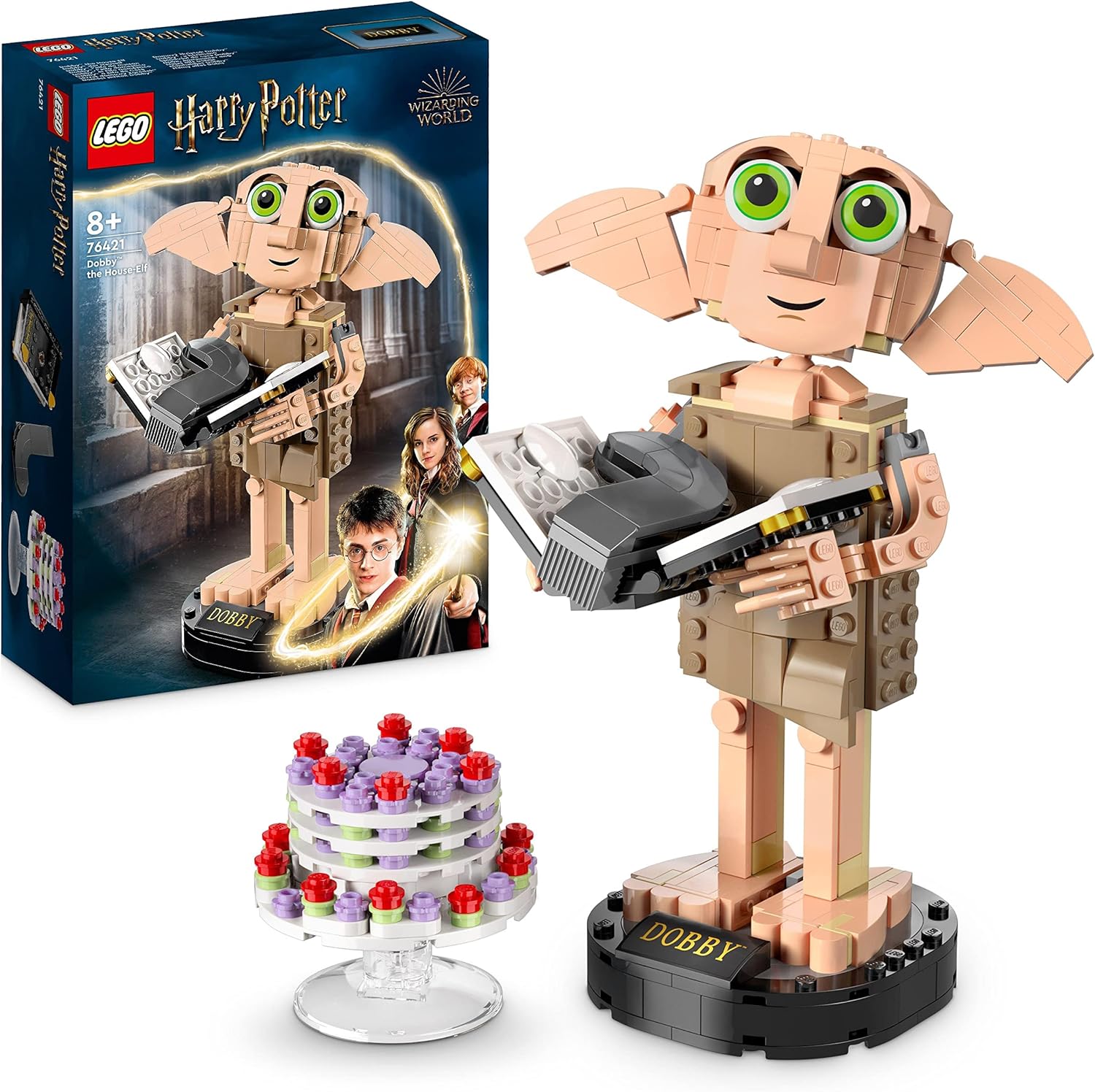 LEGO Harry Potter Dobby the House-Elf Building Toy Set - Movable Wizarding World Character Figure - Gift for Mothers & Kids' Bedroom Decoration for 8+ Year Old Girls, Boys, Teens - 76421