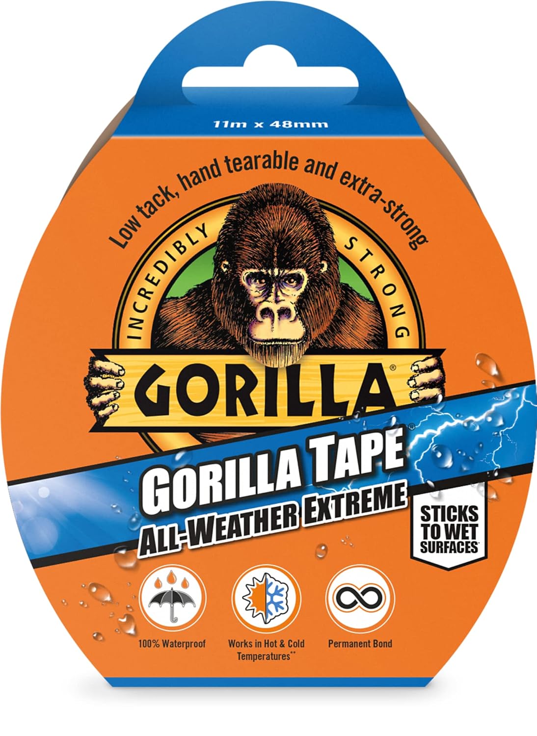 Gorilla 3044020 Tape All Weather Extreme Black 48mm x 11m