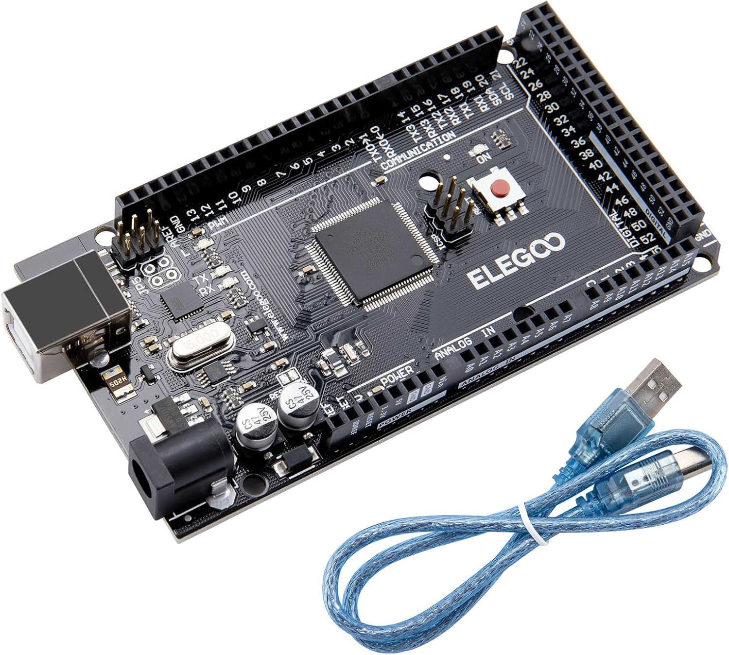 ELEGOO MEGA 2560 R3 Controller Board Compatible with Arduino IDE with USB Cable Black Version