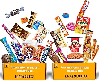 Snacks From Around The World Box - Turkish Snack Box - Different Country Snacks - European Candy Crate - Bite Sized Foreign Exotic Snacks - Variety of Unique Sweets and Savory Snacks from Turkey - 24ct