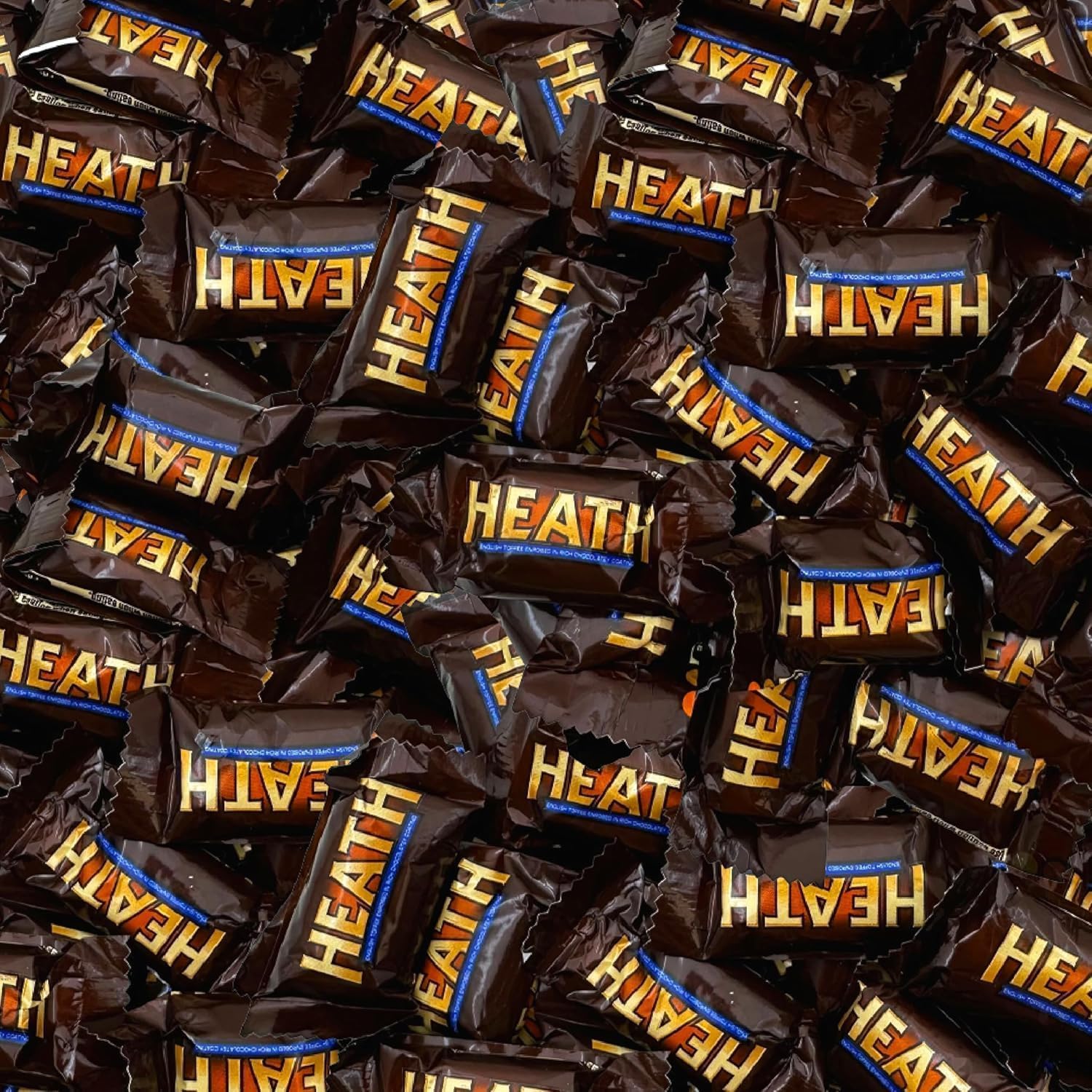 Heath Toffee Bar Miniatures Chocolate Candy 2 lb 120 Individually Wrapped Mini Heath Bars Candy Bulk Pack Smooth and Crunchy Bites Pieces - Mini Bars Chocolate
