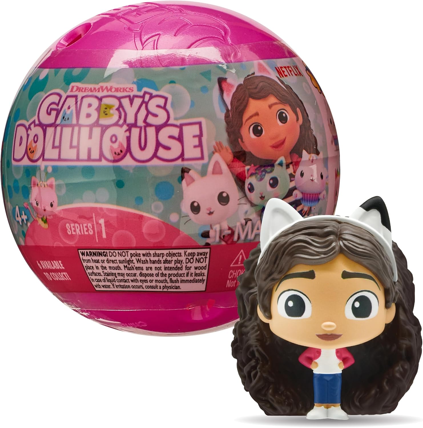 Mash'Ems Gabby's Dollhouse, Squishy Toys, Gabby's Dollhouse Toys, Preschool Collectables- STYLES MAY VARY