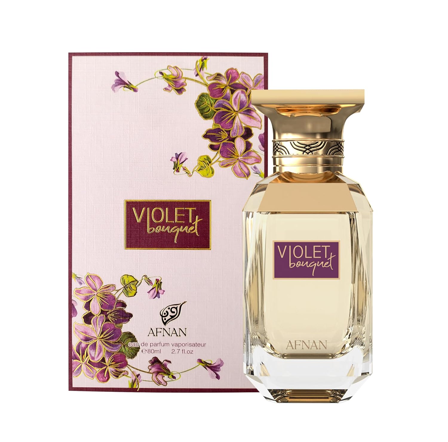 Afnan Violet Bouquet Eau de Parfum Spray for Women, 2.7 Ounce