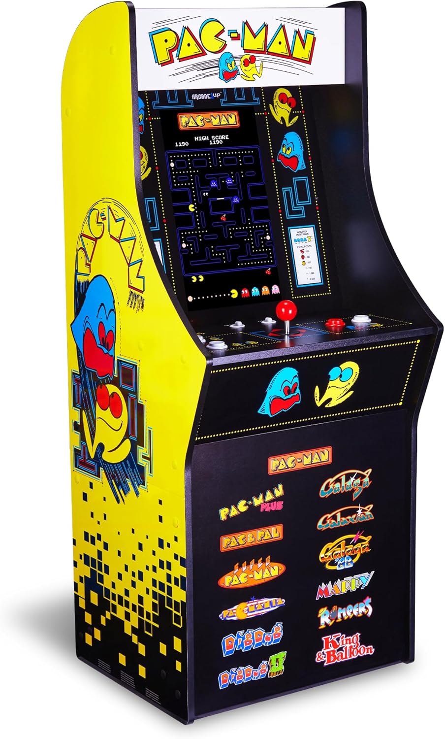 Arcade1Up PAC-MAN Classic SE Arcade Game Machine – 1.22 Meter Cabinet, 13 Classic Video Games, 39.62 cm IPS Display, Easy Assembly, Perfect for At-Home Gaming