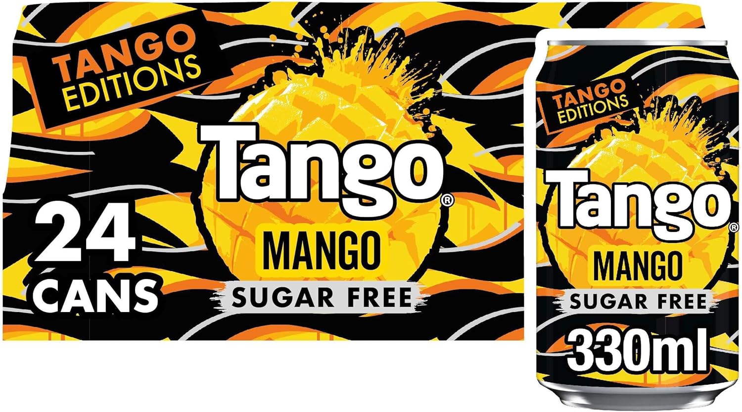Tango Mango Sugar Free, 330 ml (Pack of 24)