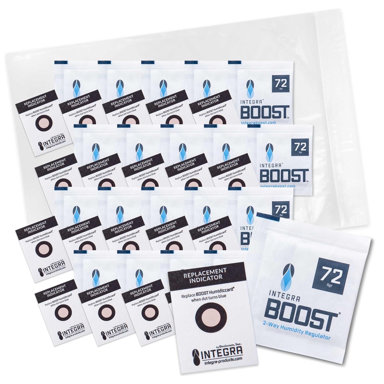 Integra Boost RH 2-Way Humidity Control, 72 Percent, 8 Gram (Pack of 20)