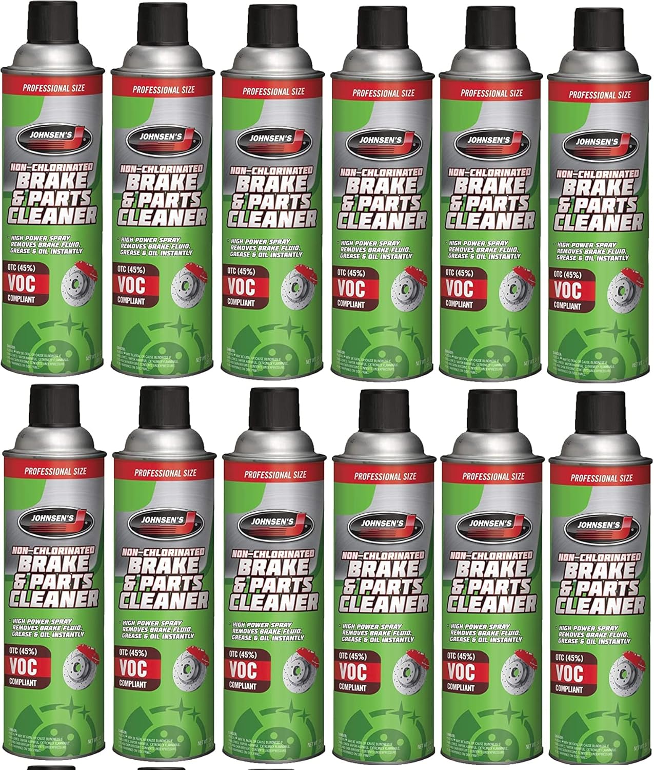 DENCO DISTRIBUTING, INC. Johnsens 2417 Brake & Parts Cleaner - 14 OZ OTC Compliant (12)