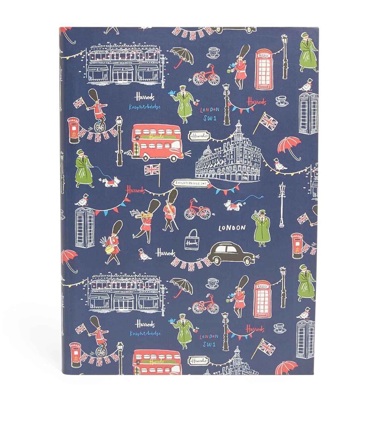 Harrods London Knightbridge A5 Notebook, Navy, 21.5 x 16cm