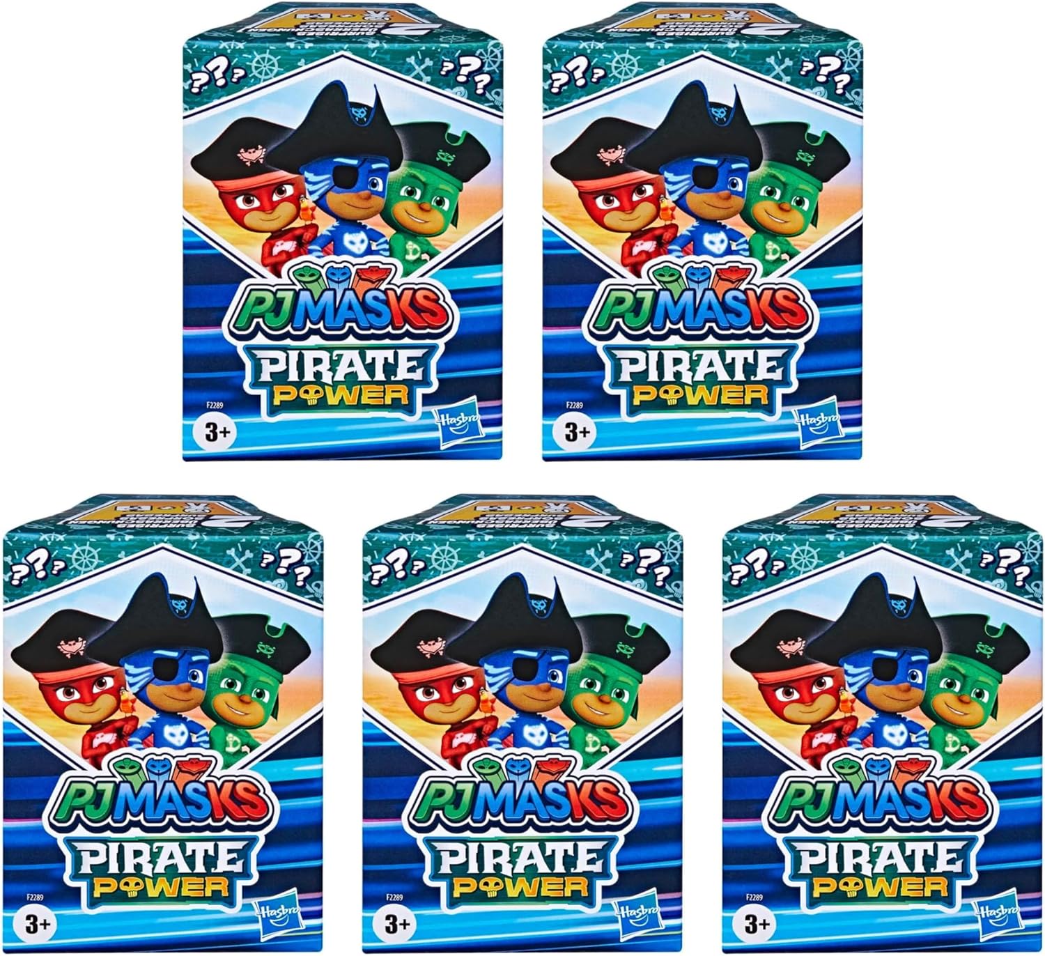 Toptoys2u Bargain Bundles PJ Masks Articulated Play Figures and Accessories Blind Box Sets - 5x Pirate Power Blind Boxes