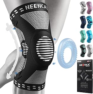 NEENCA Knee Braces for Knee Pain Relief, Compression Knee Sleeves with Patella Gel Pad & Side Stabilizers, Knee Support for Weightlifting, Running, Workout, Arthritis, Meniscus Tear, Men Women. ACE-53