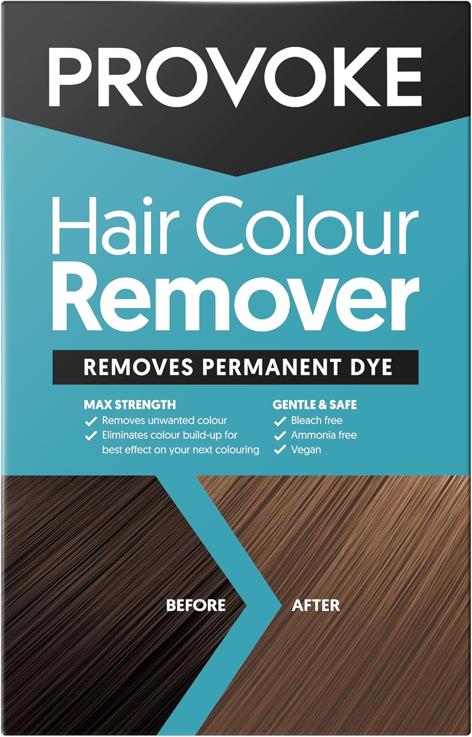 PROVOKE Hair Colour Remover, Max Strength Removes Permanent Hair Dye, For Multicoloured Hair Dye Removal; Ammonia-free & Bleach-Free Formulation