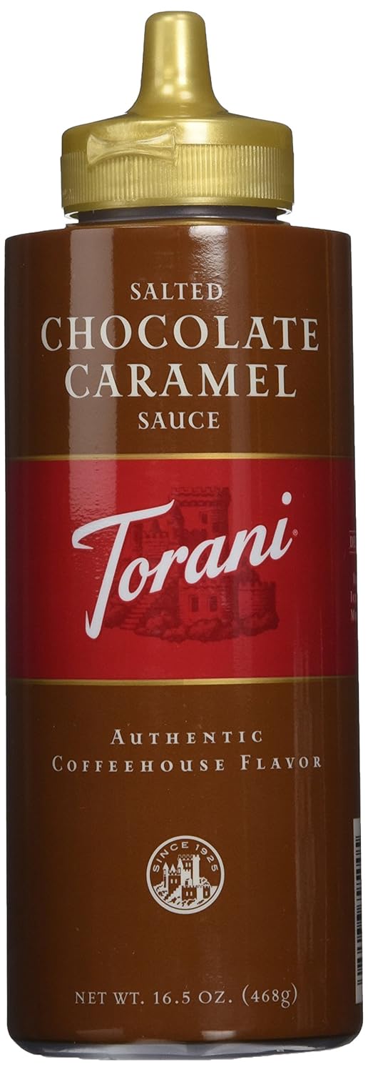 Torani Salted Chocolate Caramel Sauce, 16.5 Ounce (Pack of 6)