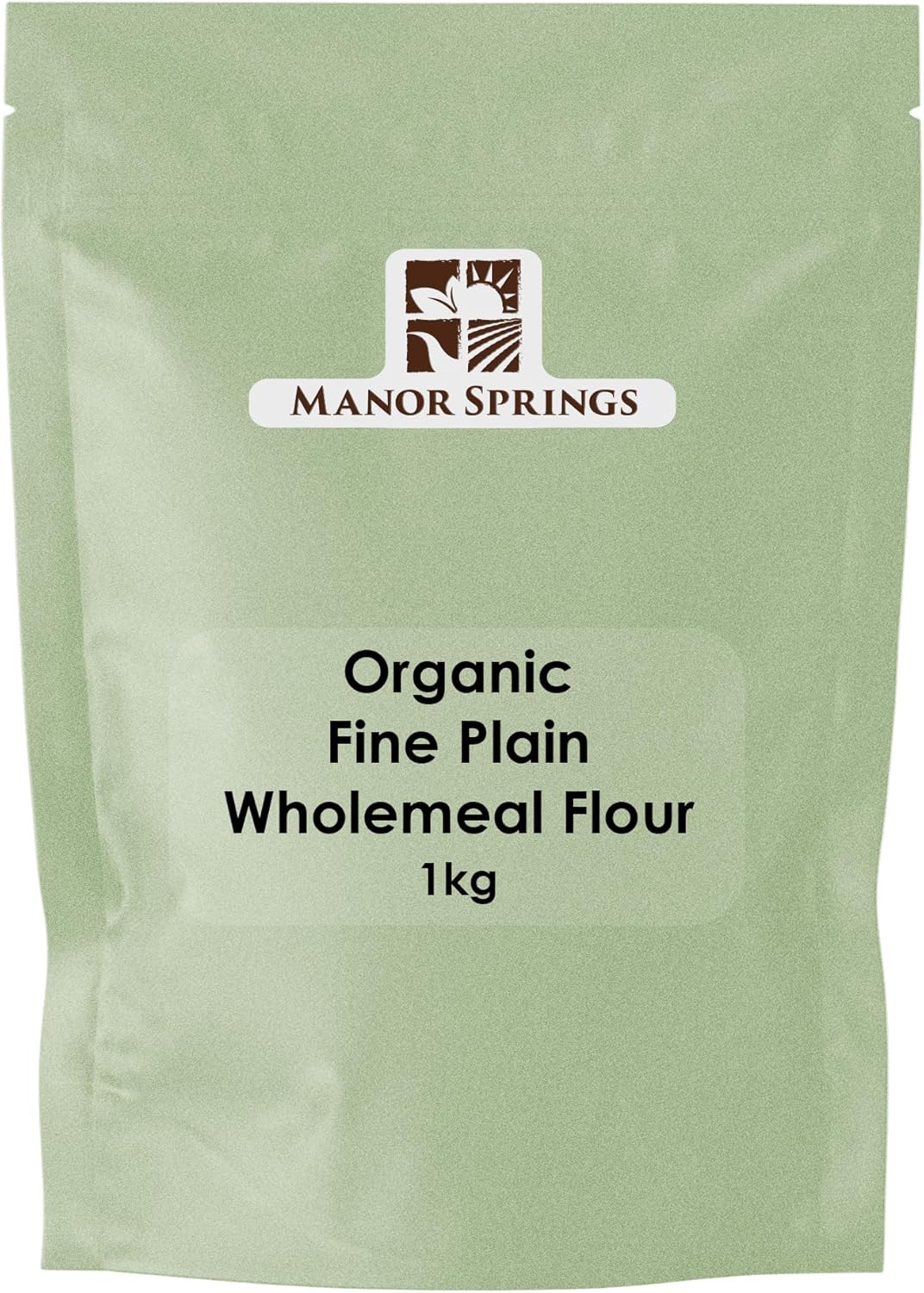 Organic Fine Plain Wholemeal Flour 1kg by Manor Springs Organic