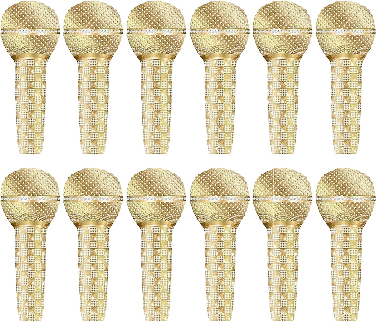 12 PCS Inflatable Microphone, 53 * 26cm Blow Up Microphone, Inflatable Party Props, Inflatable Microphone Party Accessories, Star Party Supplies Birthday Party Gifts Stage Performance