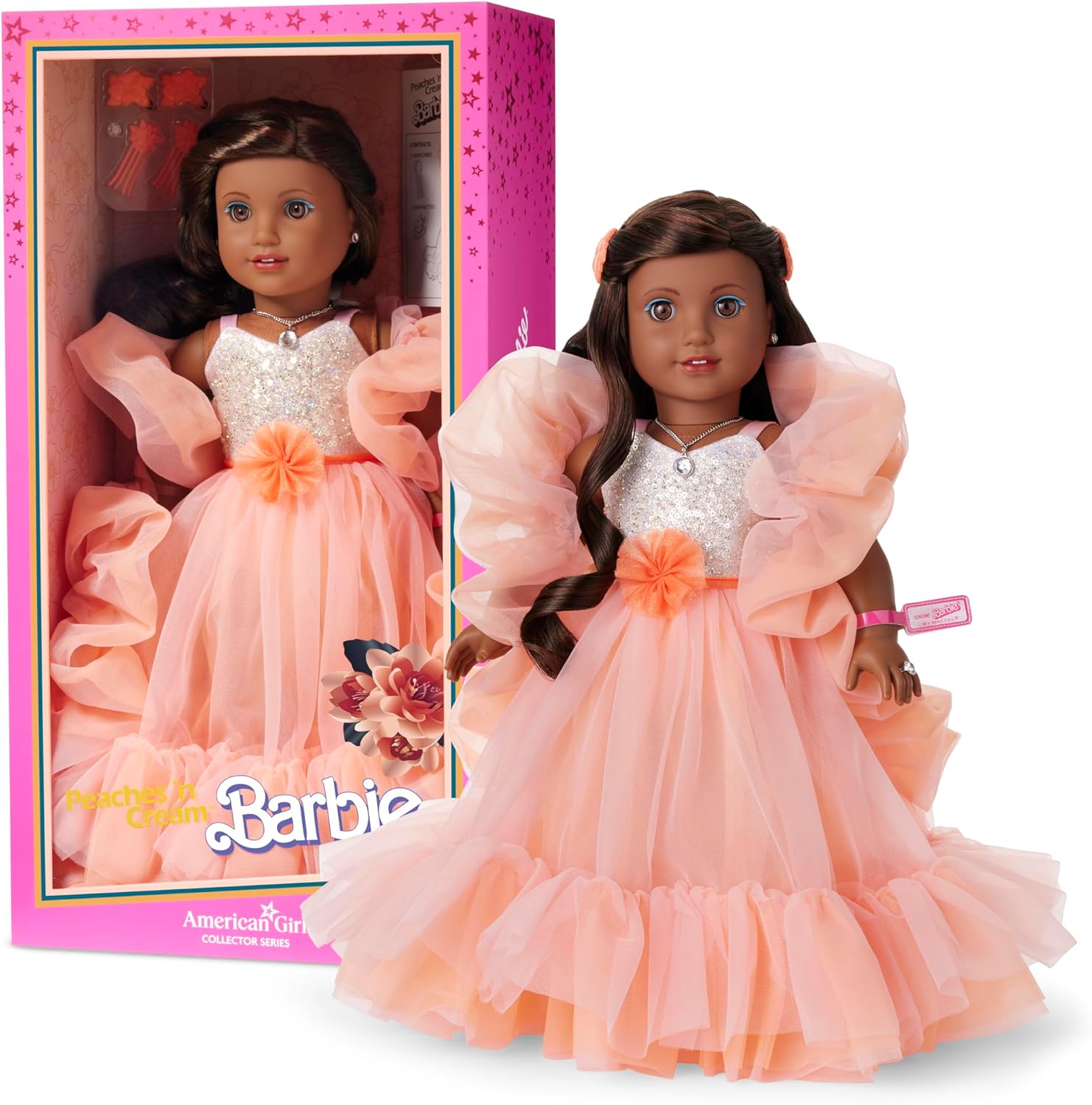 American Girl, Barbie, 18-inch Doll, Peaches ’n Cream Collector Doll with Brunette Hair, for Ages 8+