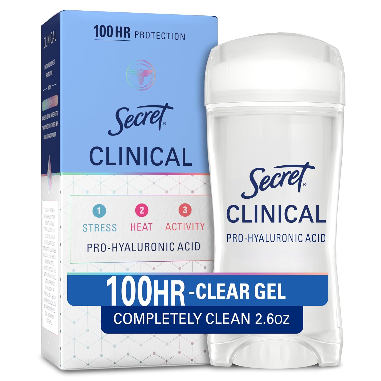 Secret Clinical Antiperspirant Deodorant for Women, Completely Clean 2.6 oz