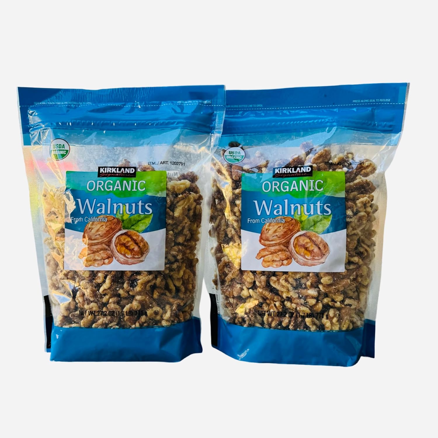 Kirkland Organic Walnuts - 1.7lb - PACK OF 2