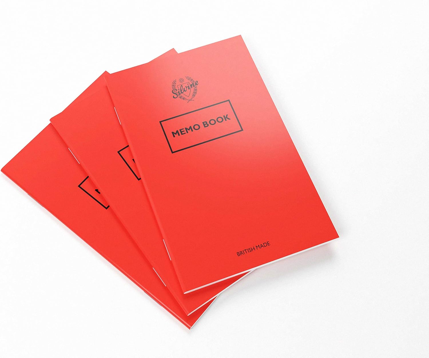 Silvine 158 x 99mm Red Memo Book - Lined (72 Pages) Pack of 3