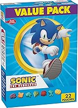 Sonic The Hedgehog Fruit Flavored Snacks, Treat Pouches, Gluten Free Snack, Value Pack, 22 Ct, 17.6 oz