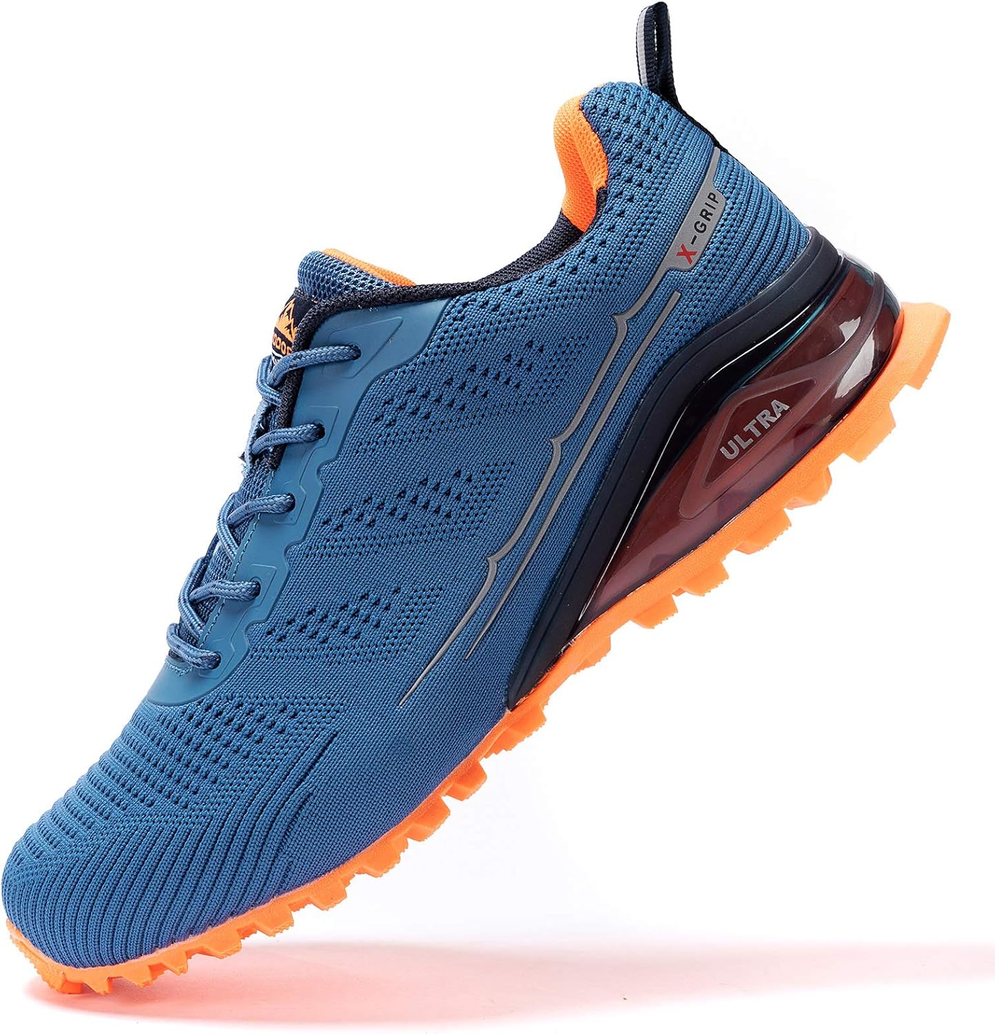 Kricely Trail Running Shoes Mens Breathable Lightweight Trainers Non-Slip Low Rise Walking Shoes