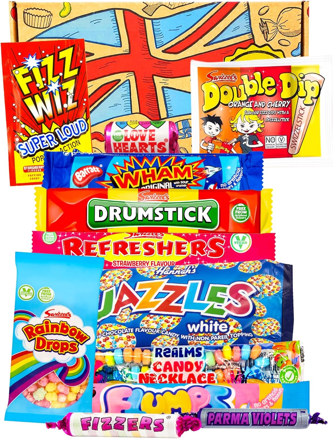 Heavenly Sweets | Retro Sweets Gift Box | Candy & Chocolate for Birthday Anniversary Fathers Day Summer Party | Old Fashioned Traditional UK Candy | 60's 70's 80's 90's Mix