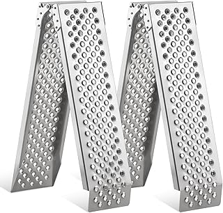 FACHNUO Aluminum Truck Ramps 2PC, 880lbs Capacity Loading Ramp for Pickup, Motorcycle, Dirt Bike, ATVs, UTVs, Lawn Mower, Golf Cart, Trailer Heavy Duty Tailgate Ramp 63''L x 8.5''W