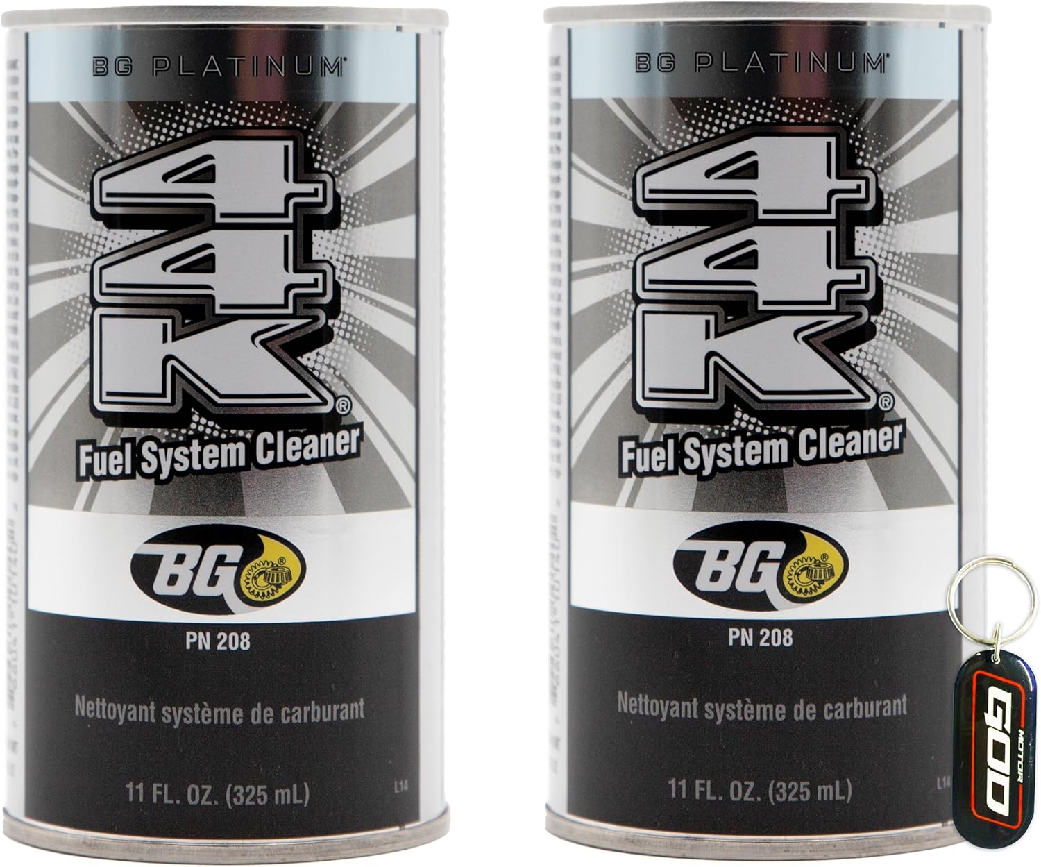 2 cans of BG Platinum 44K With Motor God Key Chain