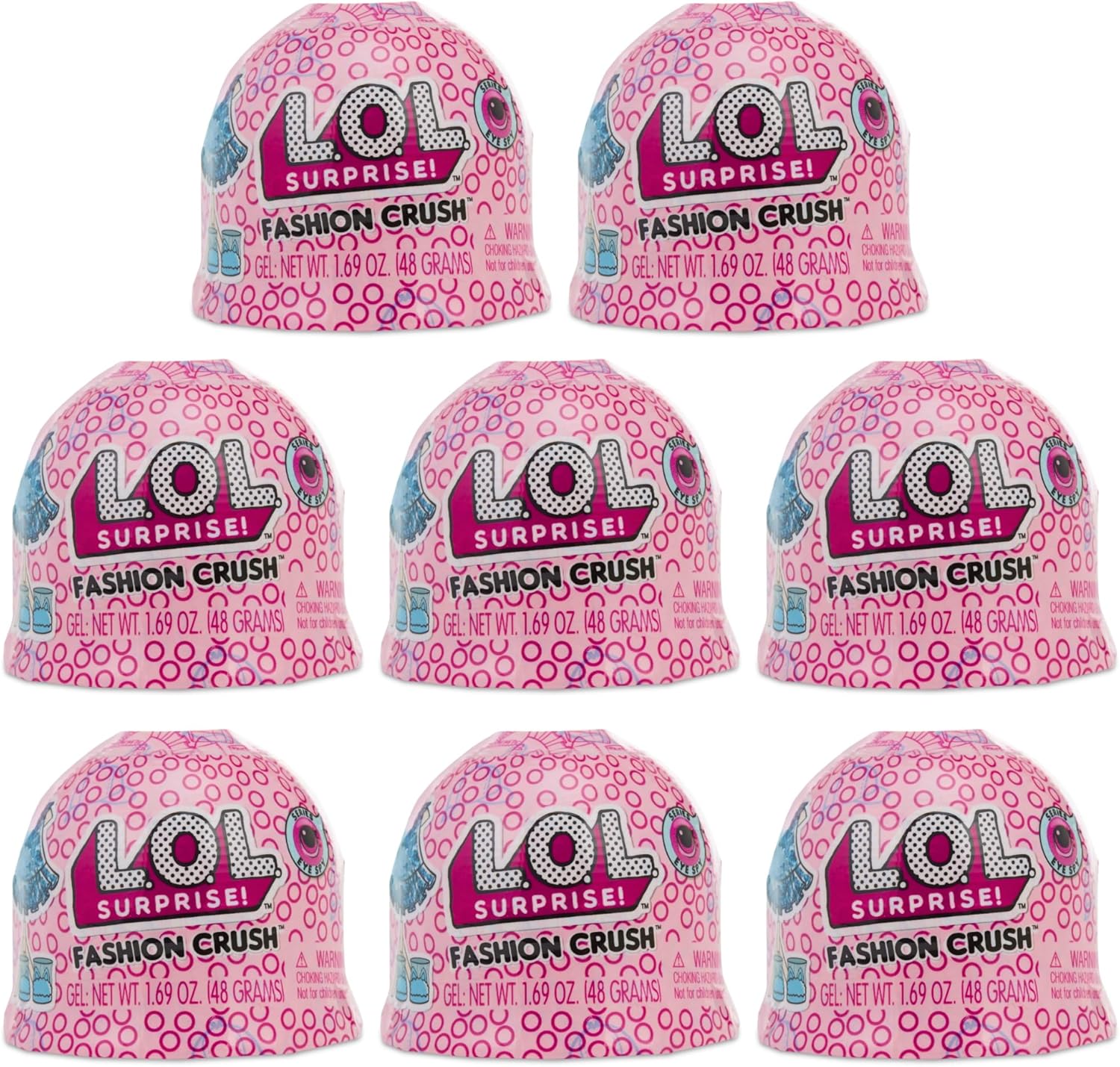 LOL Fashion Crush Eye Spy Series Blind Accessory Capsule Set - 3 Surprises Per Capsule - Pack of 8