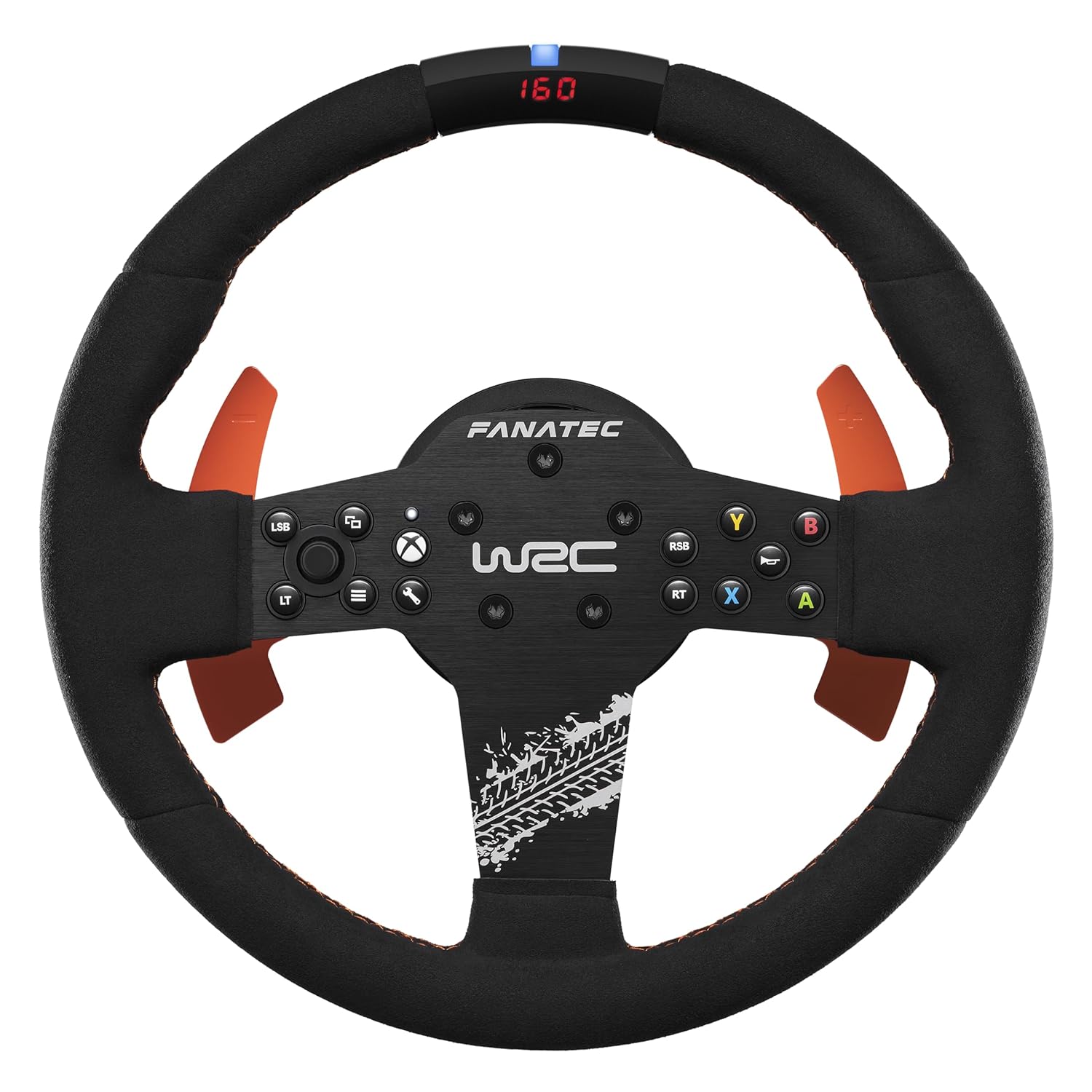 FANATEC CSL Elite Officially Licensed WRC Rally Sim Racing Steering Wheel – Alcantara Grip, RevStripe LED Display, Removable Paddles, Plug-and-Play for PC, Xbox Series X|S, Xbox One