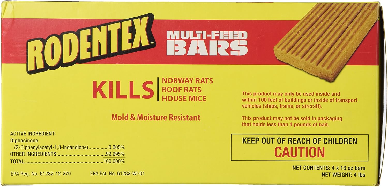 Farnam Rodentex Multi-Feed Bars, 4 lbs,1 Pound (Pack of 4)